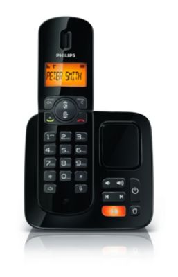 Panasonic KX-TGU430EXW digitale draadloze telefoon met antwoordapparaat, basisunit & 1 hoorstel, LCD-scherm, favoriete oproep, zaklamp, gehoorapparaat-compatibel, wit en zilver