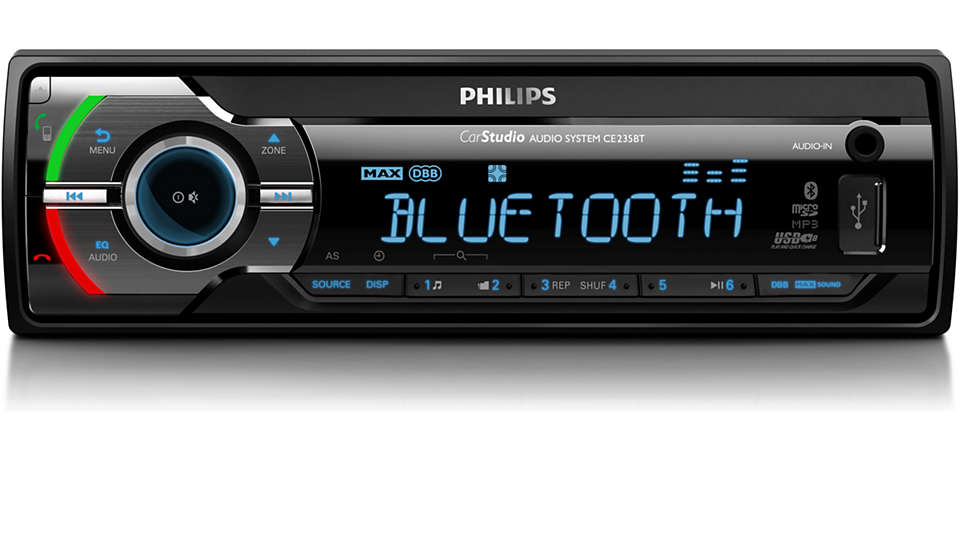 Philips Car Audio 1-Din AM/FM/USB/AUX Stereo w/Built in 50W x4 Amp CE233