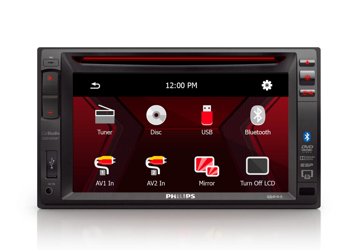 Car audio video system CED1500BT/98 Philips
