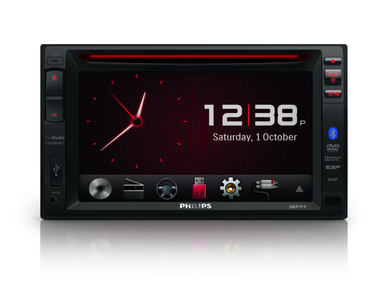 Car audio video system CED1800BT/98 Philips