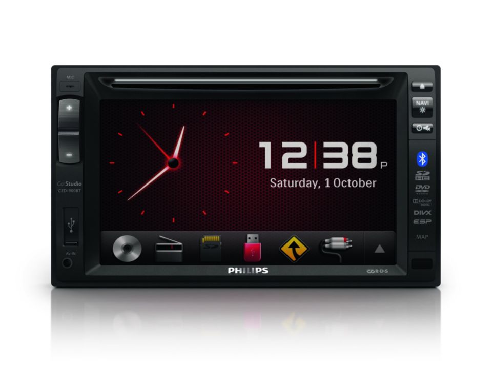 Système audio/vidéo pour voiture CED1900BT/12 Philips