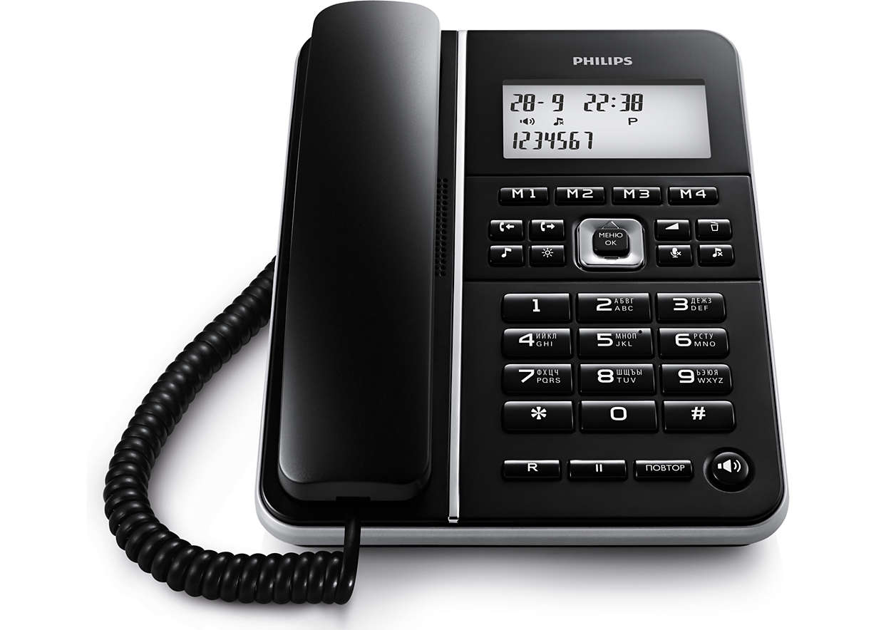Что значит стационарный телефон. Philips CRD 500b. Проводной телефон Philips. Стационарный телефон Philips. Филипс АОН.
