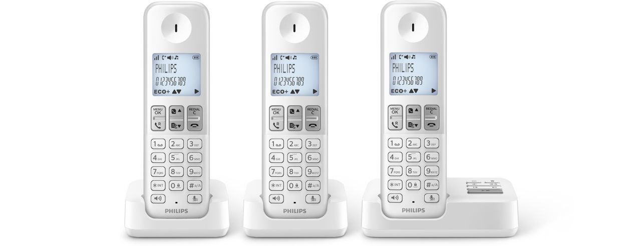 Téléphone fixe sans fil avec répondeur D2553W/01