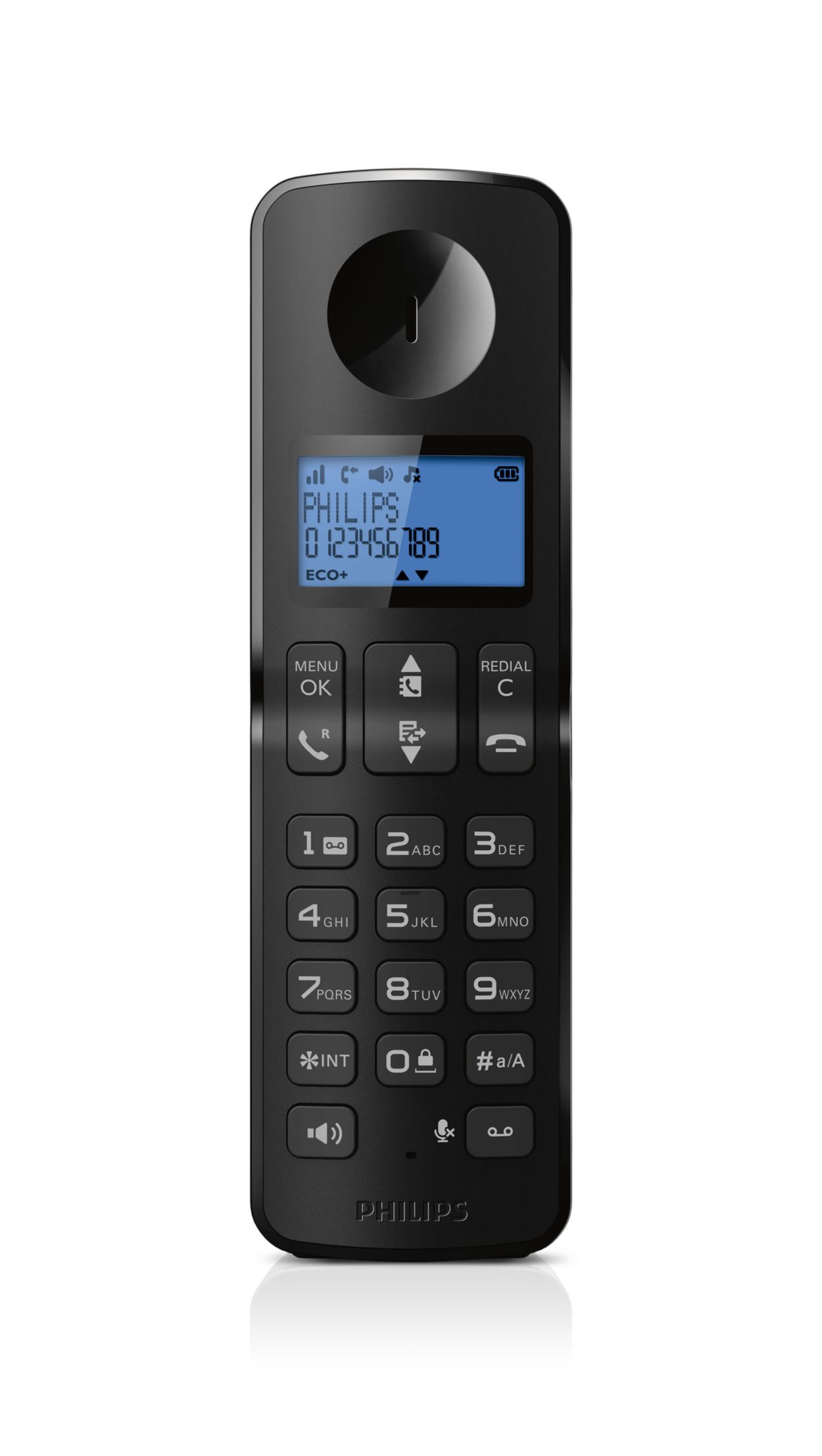 Philips D2152WP/FR Téléphone fixe sans fil Duo 2 combinés avec