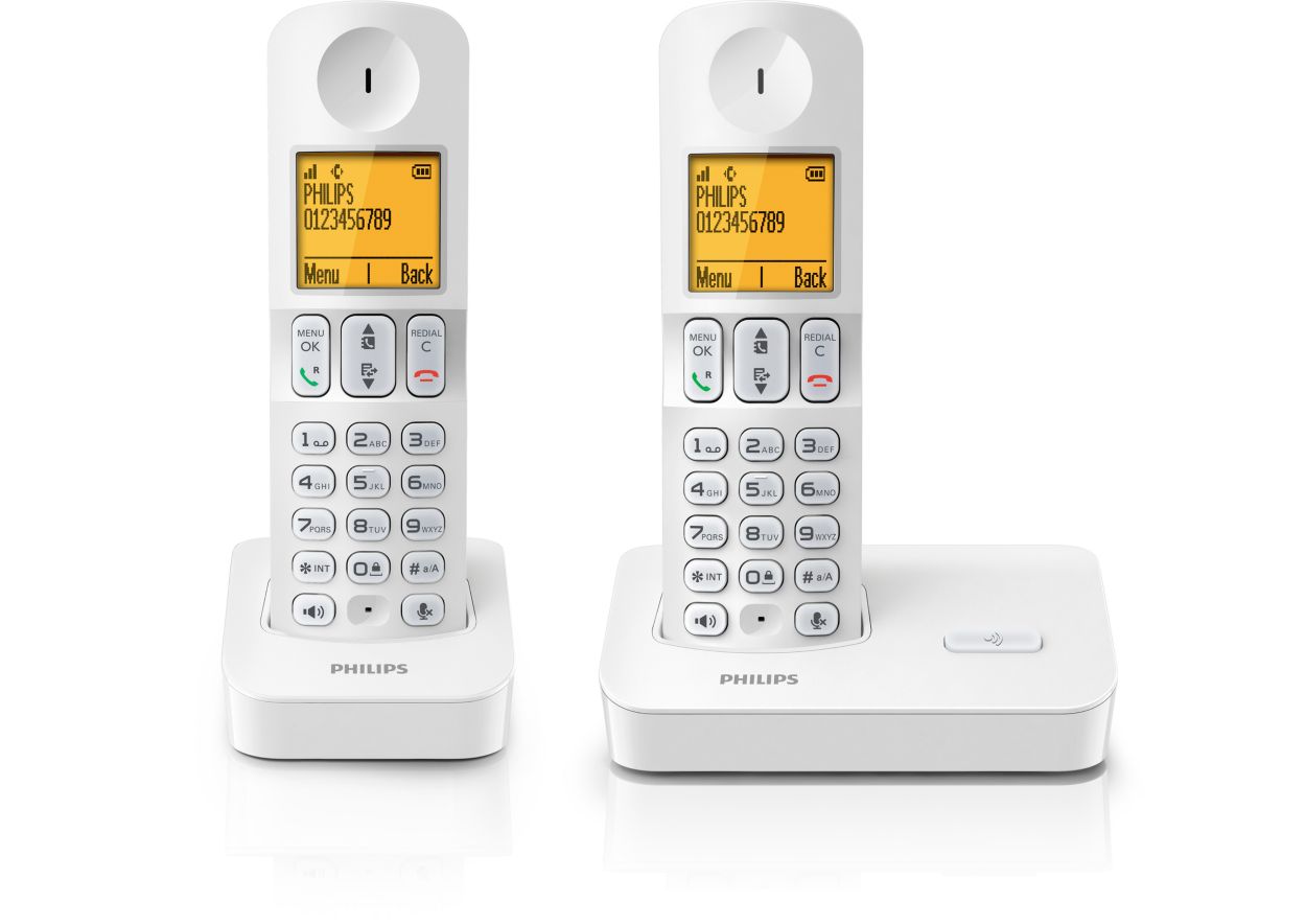 Le Téléphone De Votre Correspondant N Est Pas Disponible Actuellement Téléphone fixe sans fil D4002W/22 | Philips