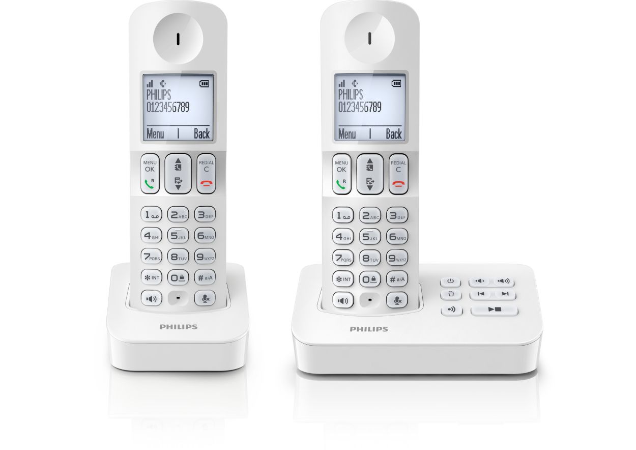 Téléphone fixe sans fil avec répondeur D4052W/FR