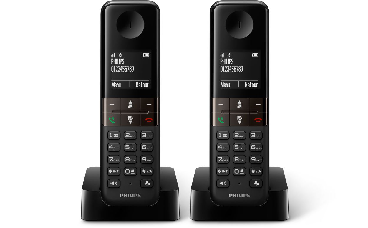 ② Téléphone fixe sans fil - Design moderne - Philips — Téléphones fixes