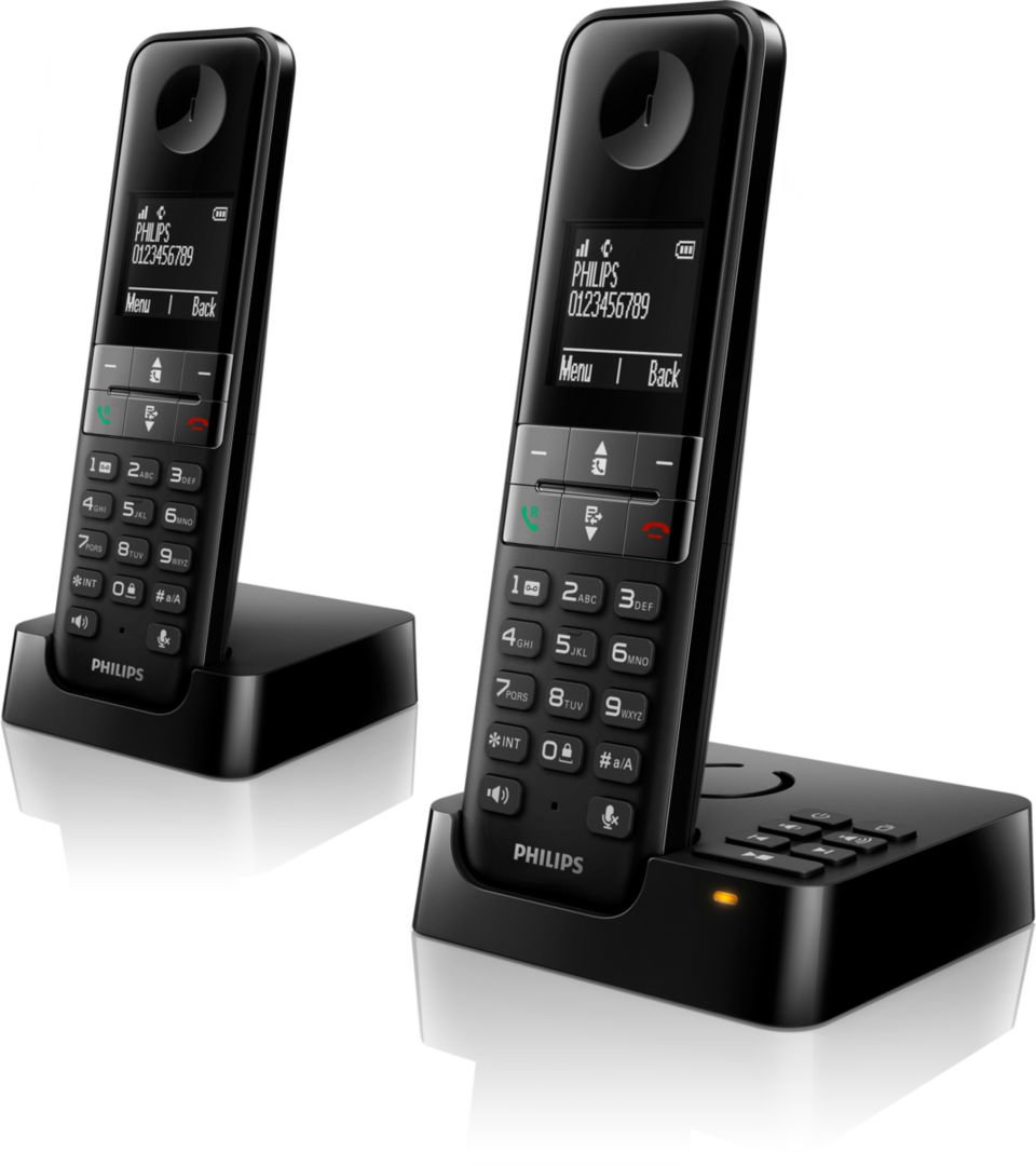 Téléphone fixe sans fil avec répondeur D4752B/05 | Philips