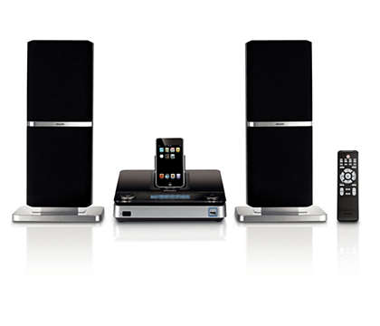 Enjoy iPod music out loud with slim speakers