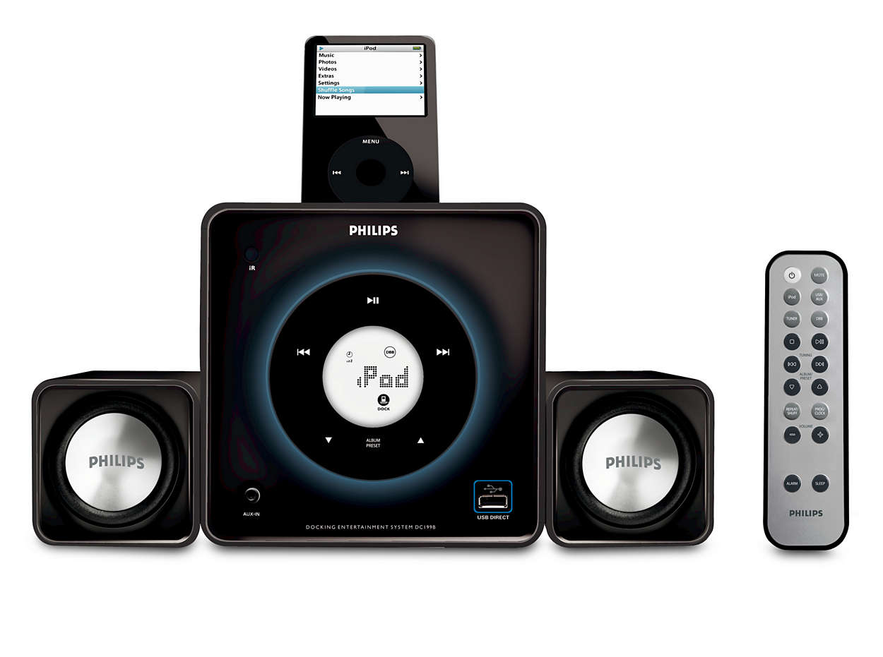 Dock and play your digital music out loud