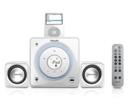 Speel uw digitale muziek af via het dock
