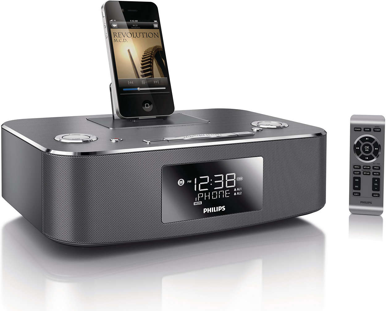 Philips DS1110 Fidelio Docking Speaker System iPod iPhone Dock W/ Alarm Clock 