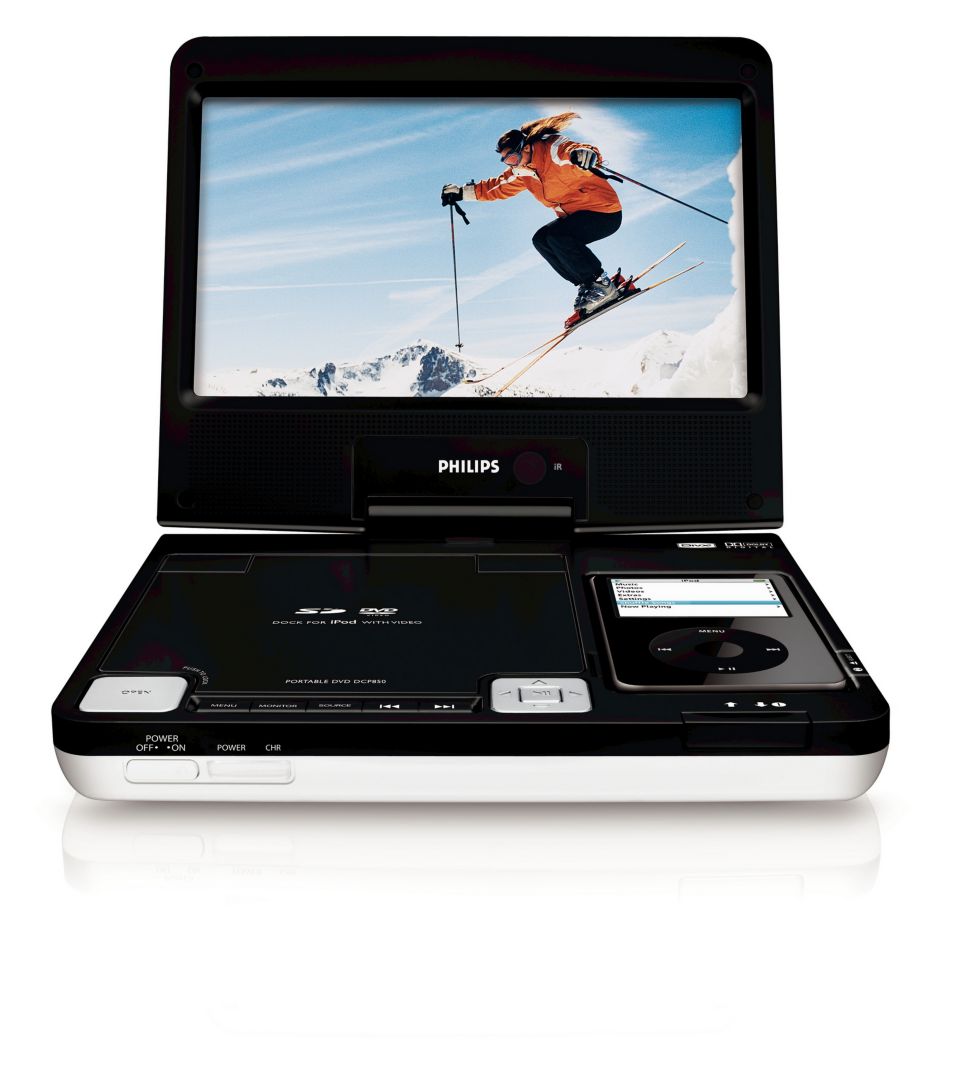 Vizionaţi videoclipurile de pe iPod, DVD-uri şi carduri SD