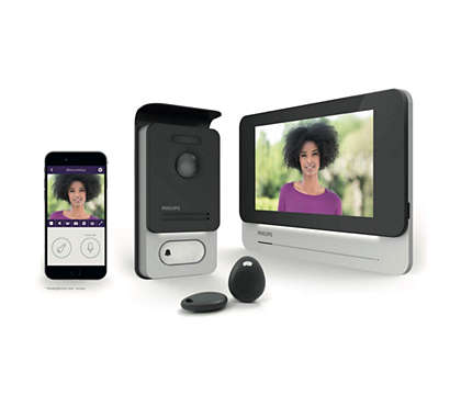 Verbonden intercom met video en touchscreen