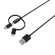 3 合 1 线缆：Lightning、USB-C、微型 USB