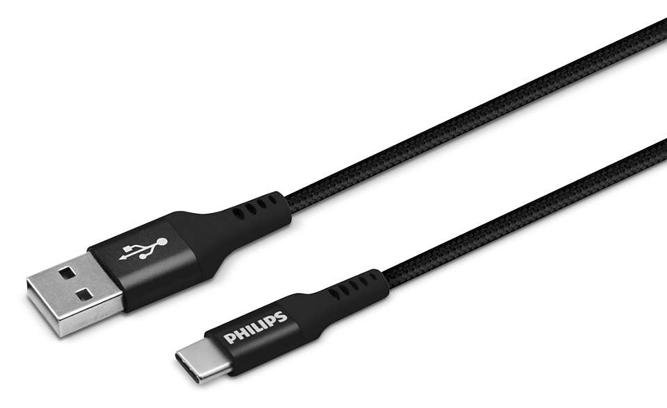 USB-A към USB-C първокласен кабел с оплетка