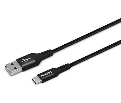 Hochwertiges geflochtenes USB-A auf USB-C-Kabel