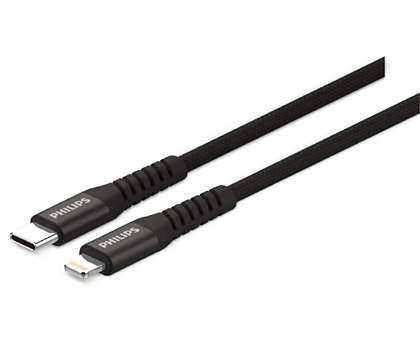 Cablu premium împletit USB-C la Lightning