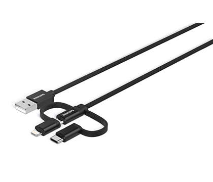 3-in-1 cable:Lightning, USB-C, Micro USB DLC5204T/00