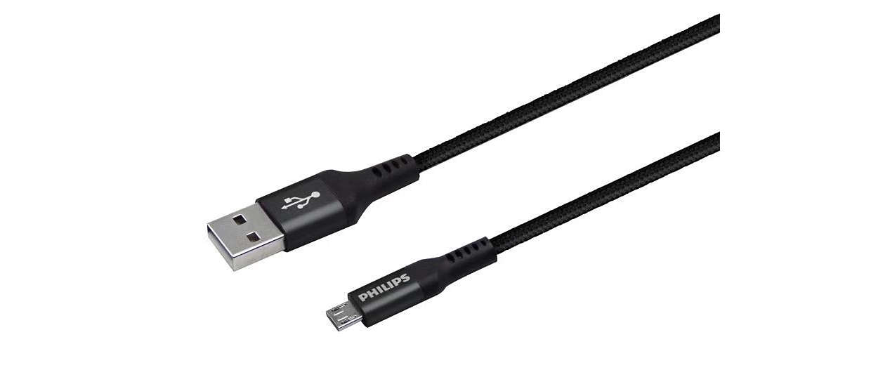 brug veelbelovend Groene achtergrond USB-naar-micro USB-kabel DLC5204U/00 | Philips