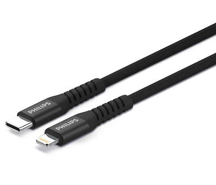 Cable trenzado de USB-C a Lightning de alta calidad