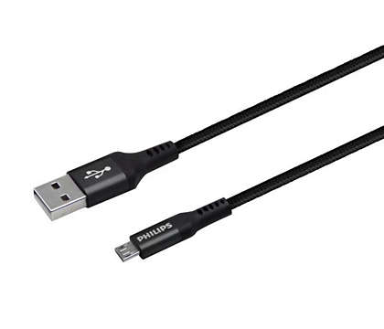 Първокласен USB-A към Micro кабел с оплетка