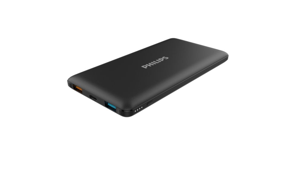 Bateria externa portátil fina e potente