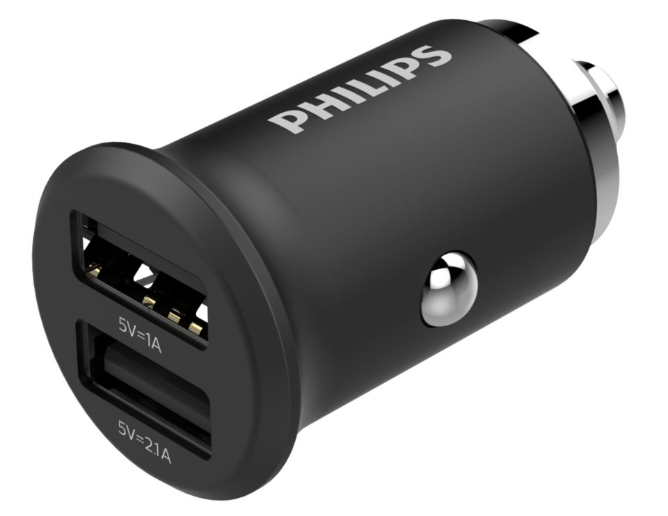 Caricatore Basso Profilo Duo Doppio Usb 2a Auto Caricabatterie