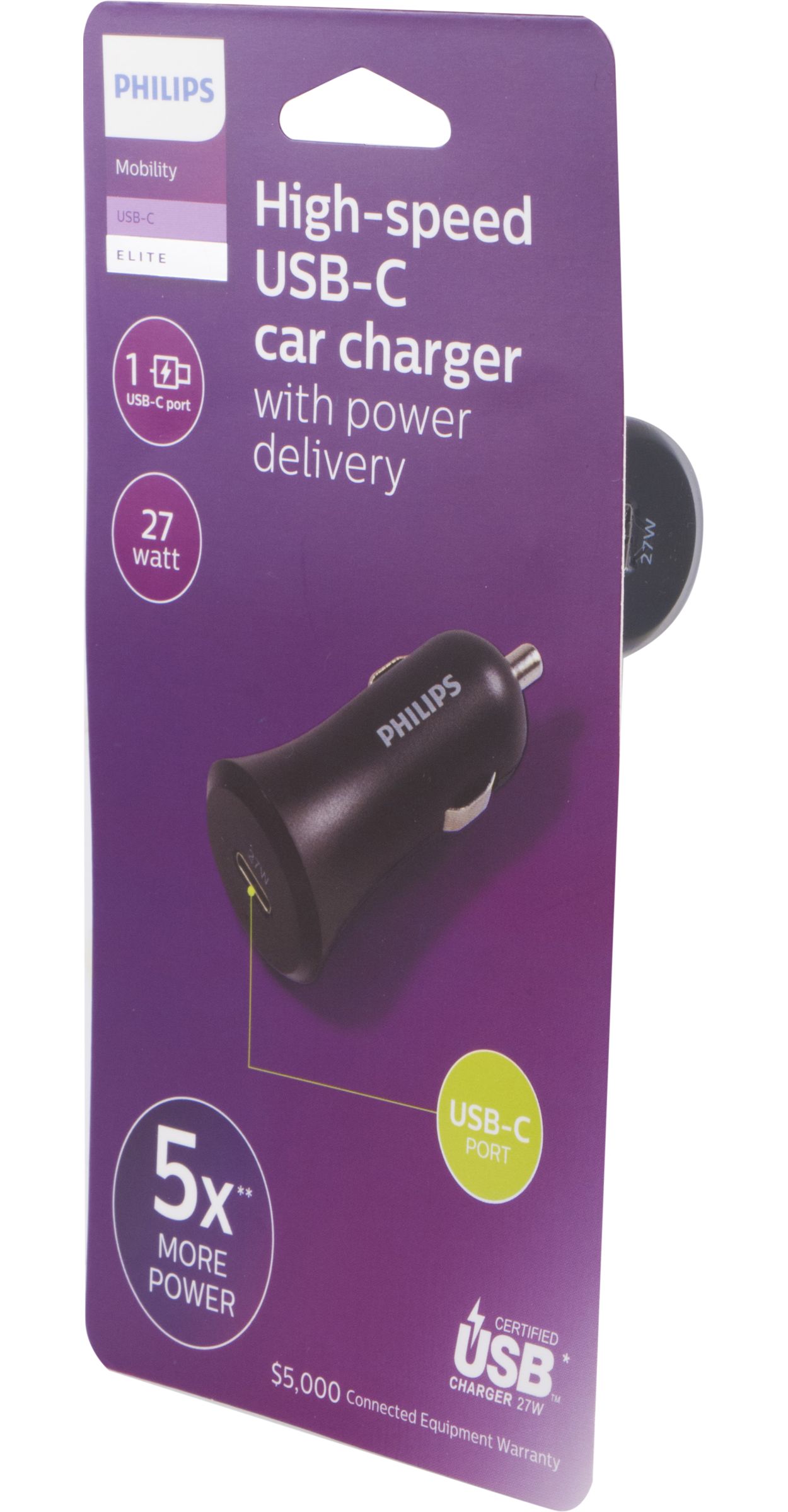 Car Charger, 1C Port 27W Power Delivery DLP2559Q/37
