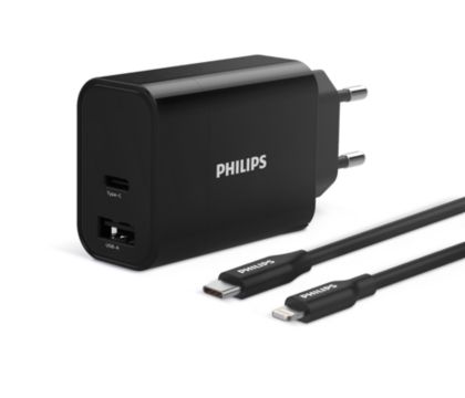 Chargeur secteur, 1 port C et 1 port A
