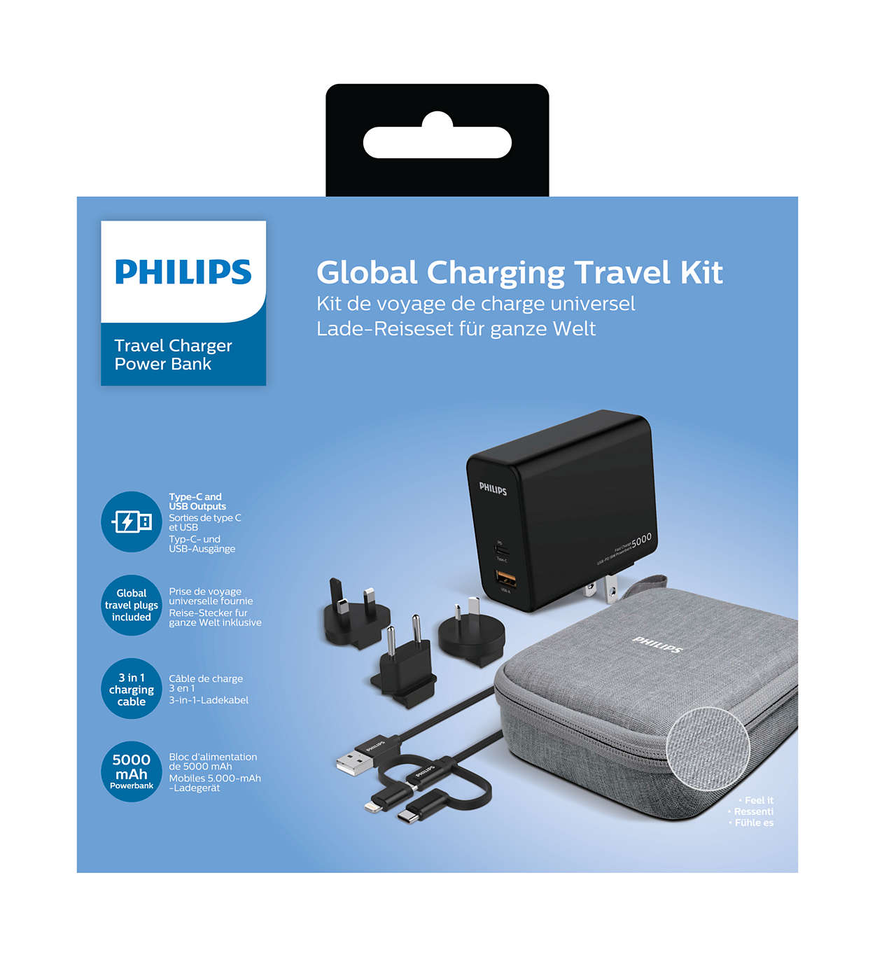 Travel charger and Power bank DLP5751T/00