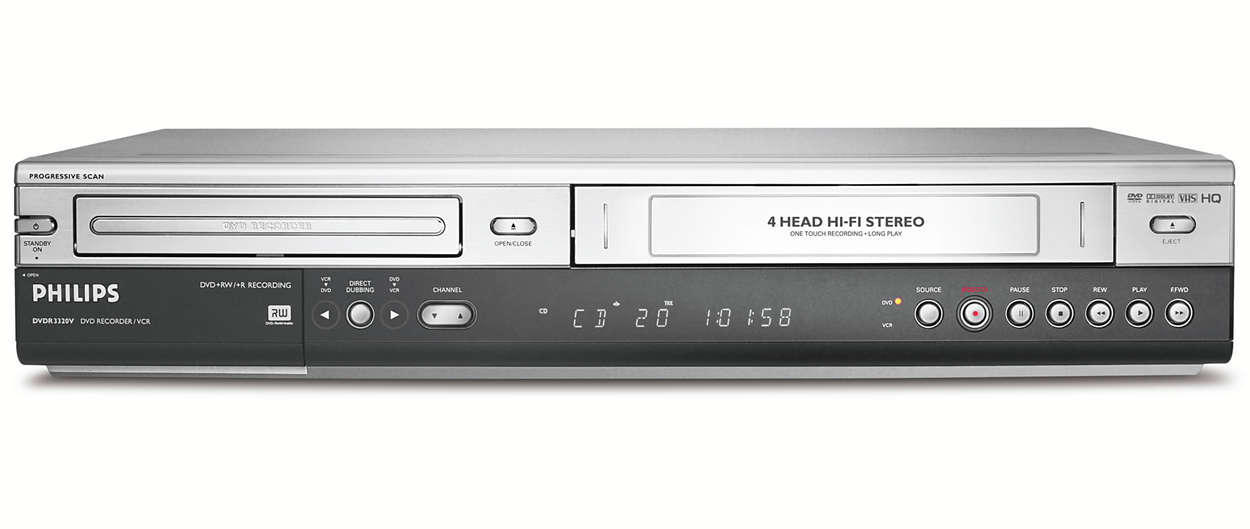 Unidad virtud lealtad Grabador de DVD/vídeo DVDR3320V/01 | Philips