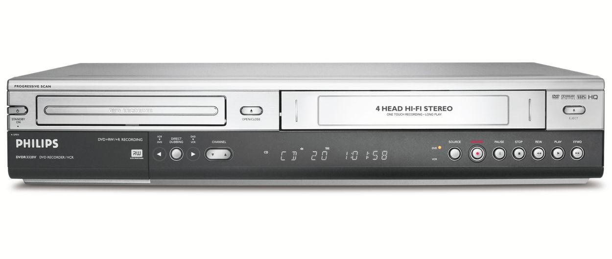 DVD recorder/VCR DVDR3320V/37 | Philips