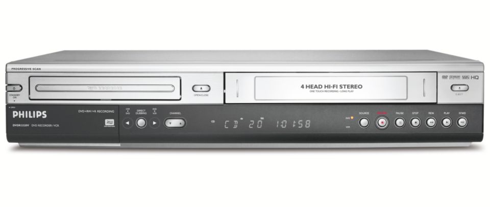 bewaker gemak kassa DVD recorder/VCR DVDR3320V/37 | Philips