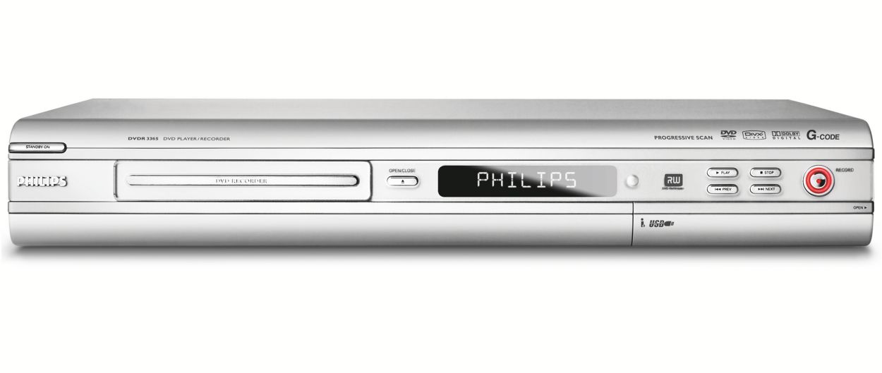 DVD player/recorder DVDR3365/75 Philips