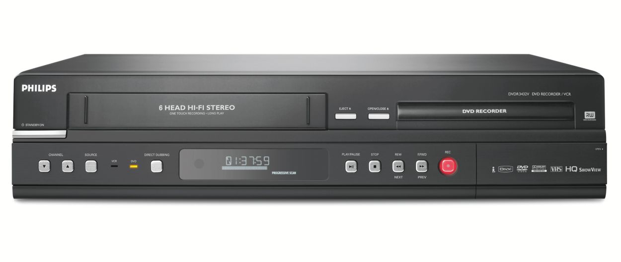 Компьютеры видеоплееры стали. Видеомагнитофон Philips с DVD Recorder. DVD/VHS-плеер Philips dvdr3430v. DVD VHS Philips. Philips видеомагнитофон DVD.