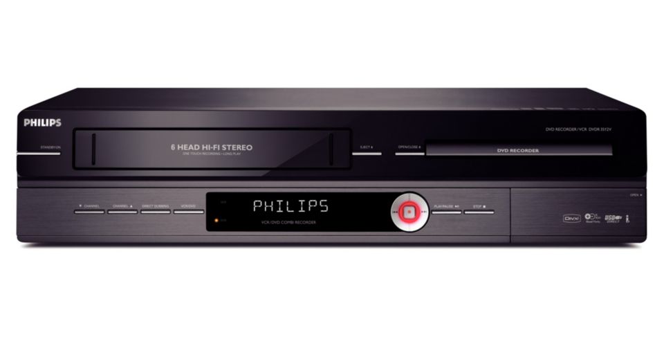 Geometrie Gehakt pols DVD Recorder/VCR DVDR3512V/05 | Philips