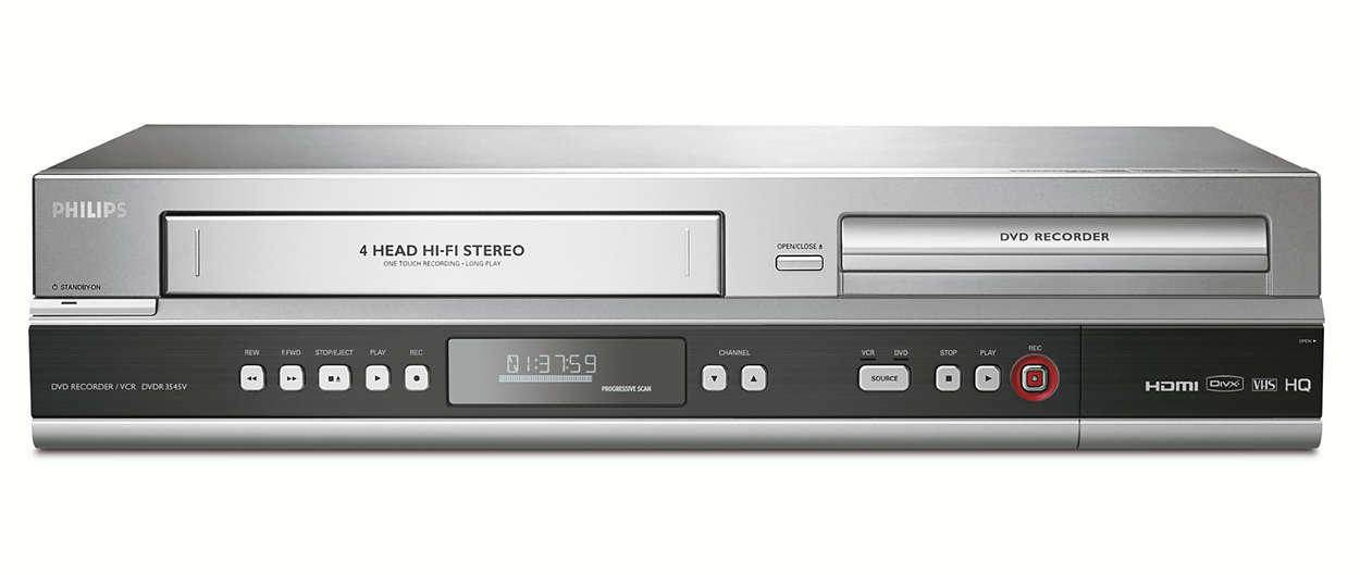 fedme Bliv Resignation DVD recorder/VCR DVDR3545V/37 | Philips