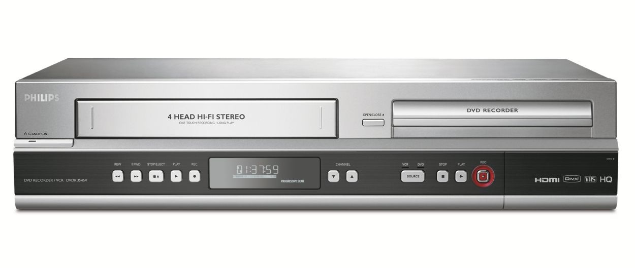 DVD recorder/VCR DVDR3545V/37 | Philips