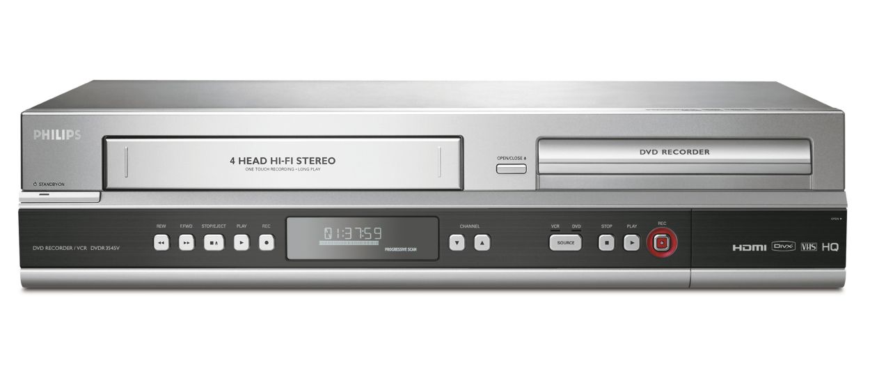 DVD recorder/VCR DVDR3545V/F7 Philips