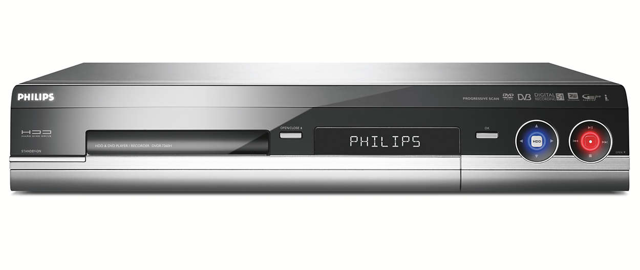 hop Verantwoordelijk persoon beloning DVD-recorder met harde schijf DVDR7260H/31 | Philips