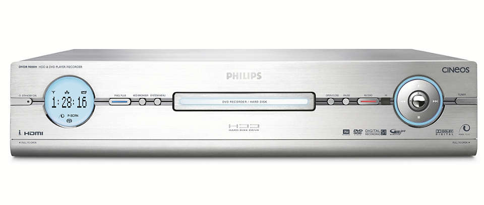 Negligencia médica mediodía Potencial Grabador de DVD/disco duro DVDR9000H/10 | Philips