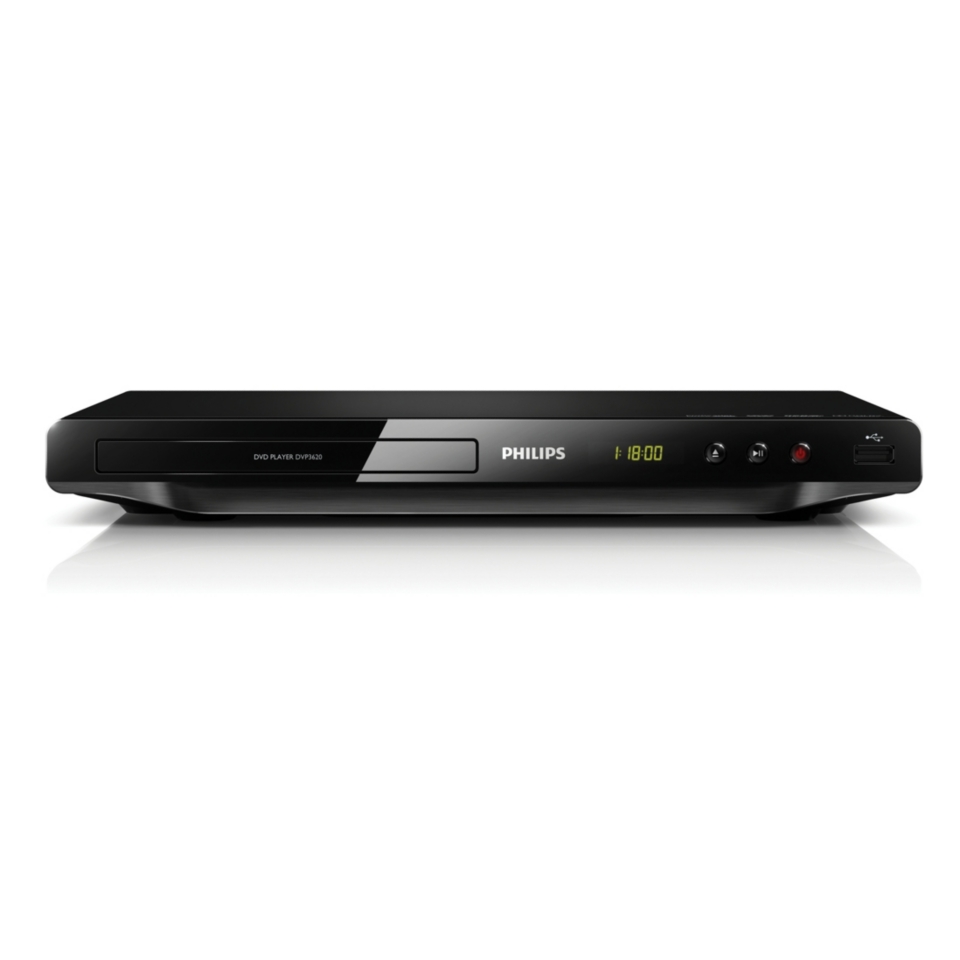 Philips DVP3620 Region Free Multi 1080p DVD Player w USB CD RW DVD RW