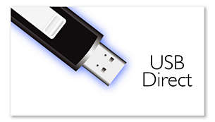 USB Direct for MP3/WMA music playback
