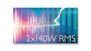 2x140W RMS with 3600W Peak Music Power Output