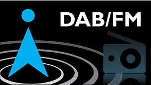 Zgodność z DAB i FM zapewnia najlepszy odbiór stacji radiowych