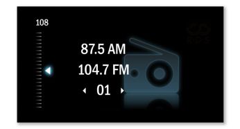 Tuner AM/FM pour bénéficier de la radio