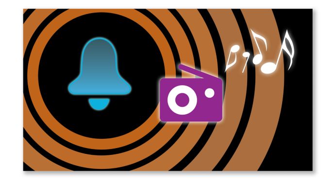 Wake up to your favorite radio tune or a buzzer