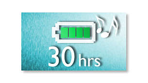 30 hours of MP3-CD music playback