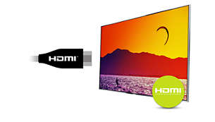 HDMI-inngang for heldigital HD-tilkobling i én kabel